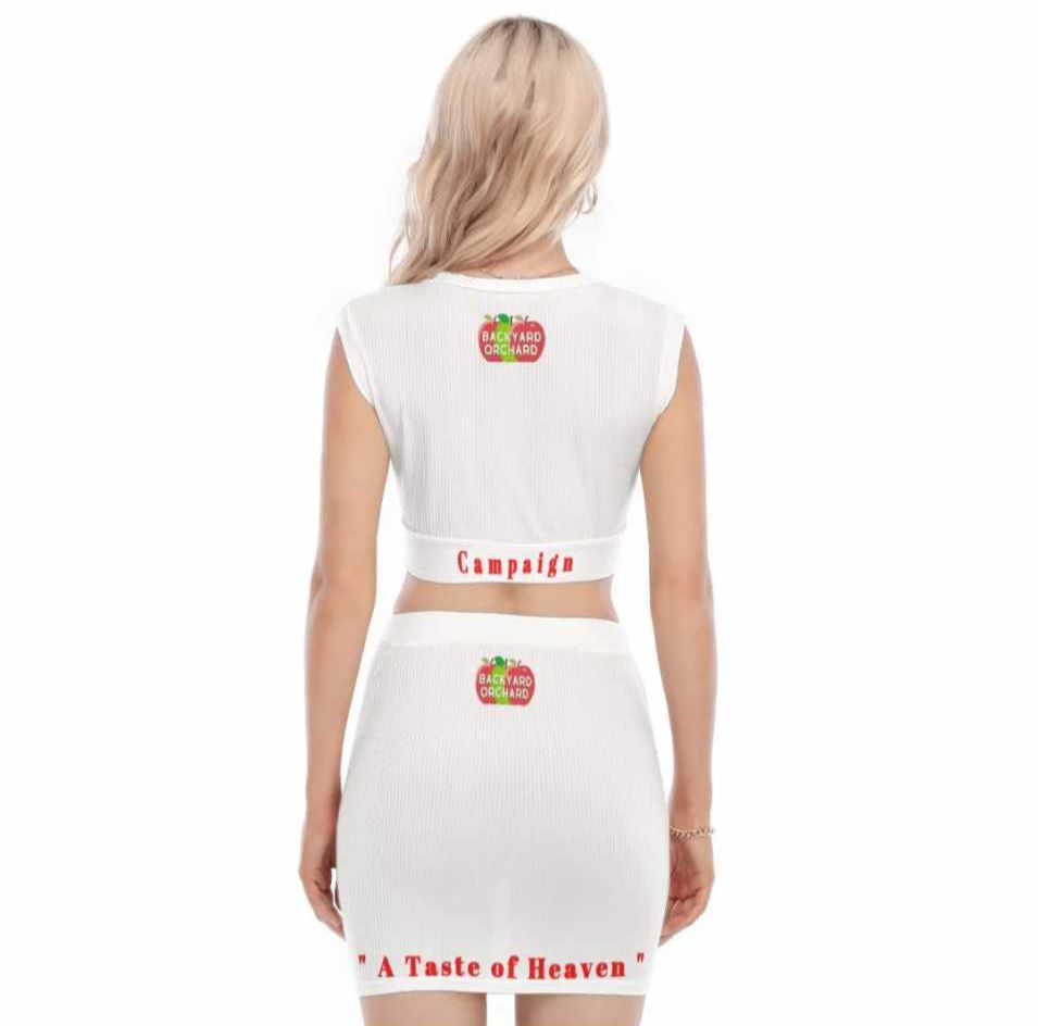 Thumbnail: Women's - V - Neck - Vest - Skirt - Set