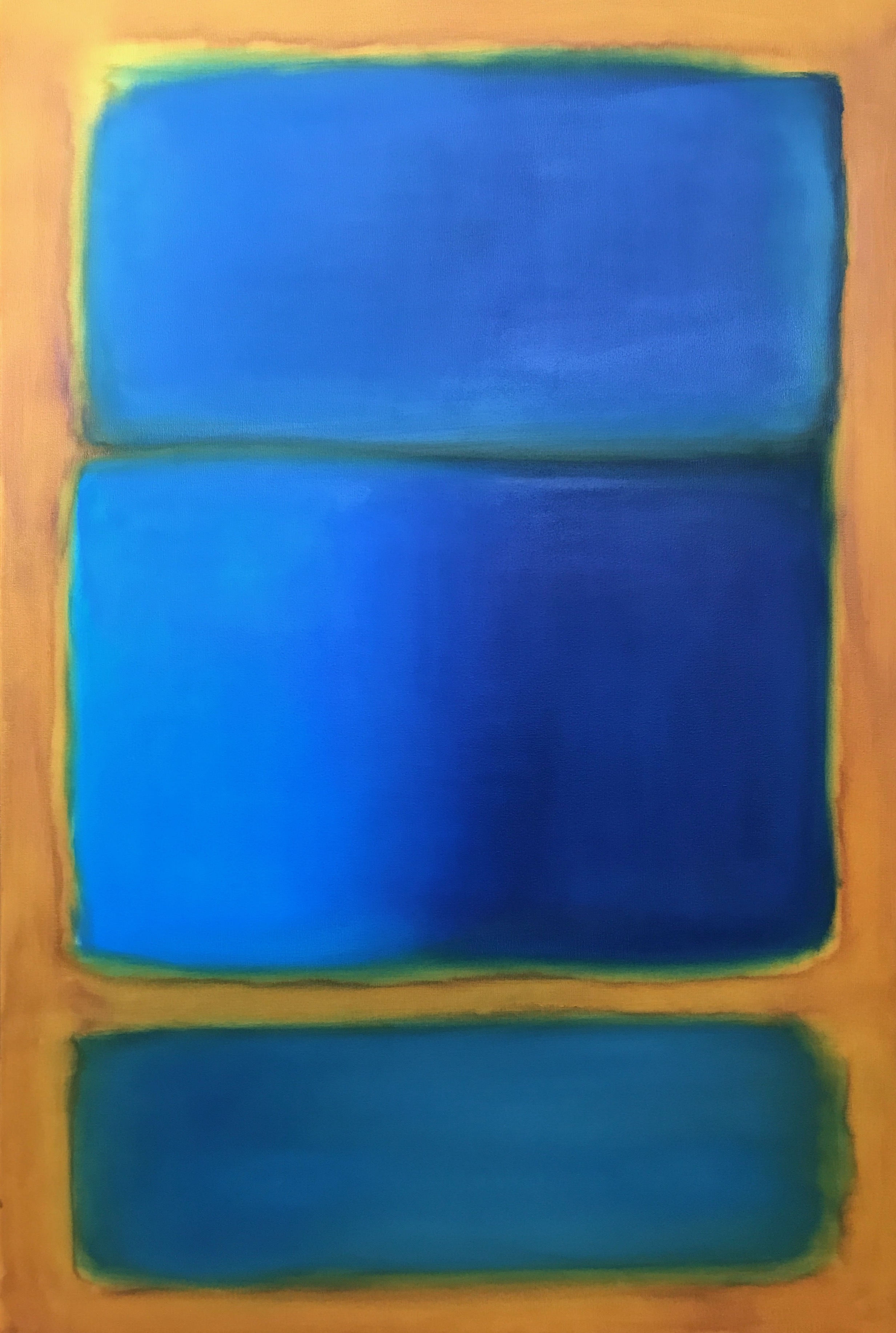 geometrica em oleo azul_mostarda
