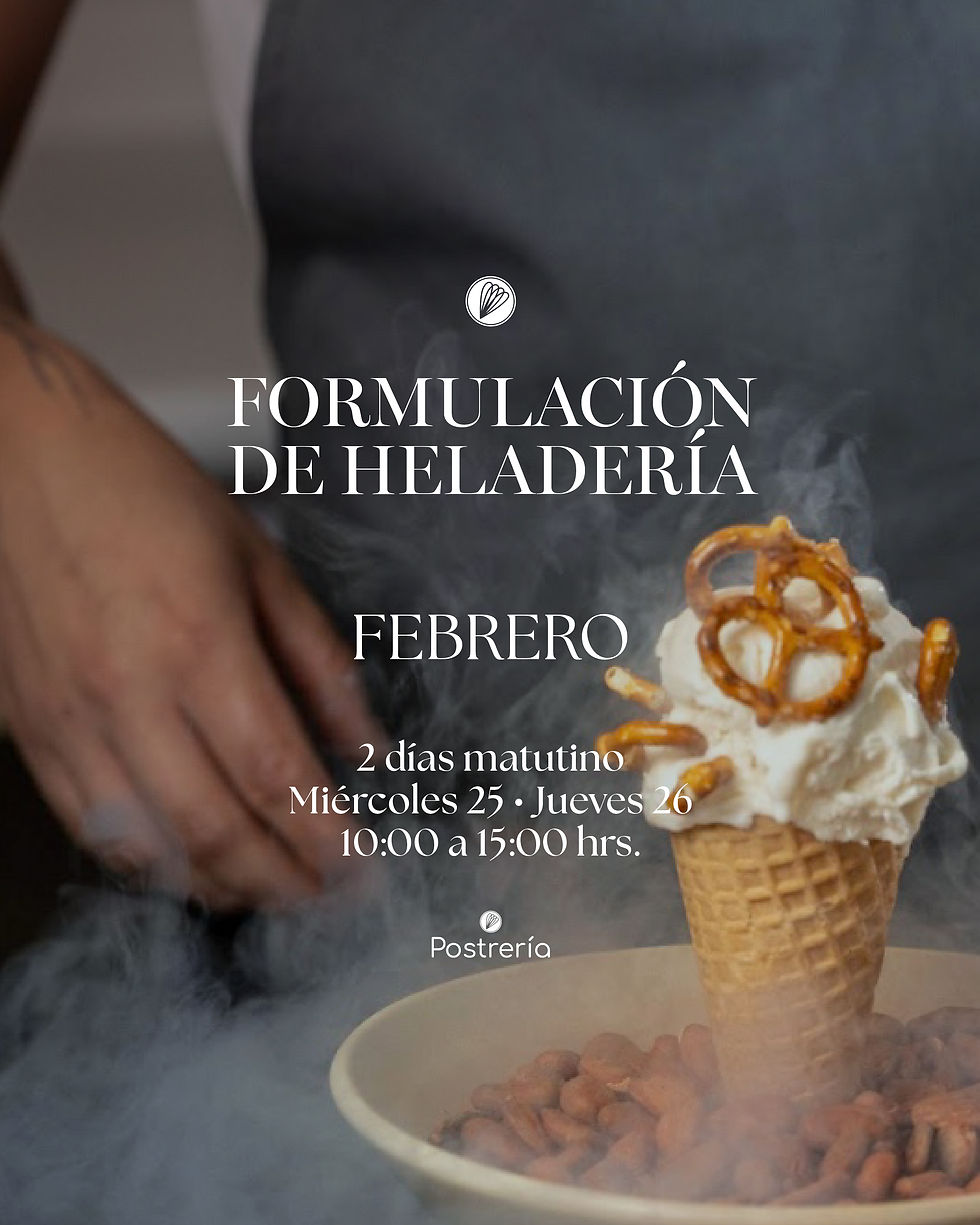 FORMULACIÓN DE HELADERÍA - CURSO FEBRERO 2026