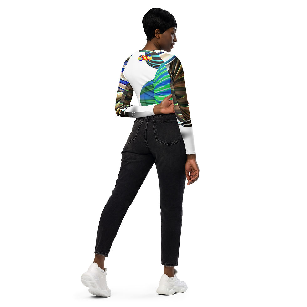 Thumbnail: Recycled long-sleeve crop top