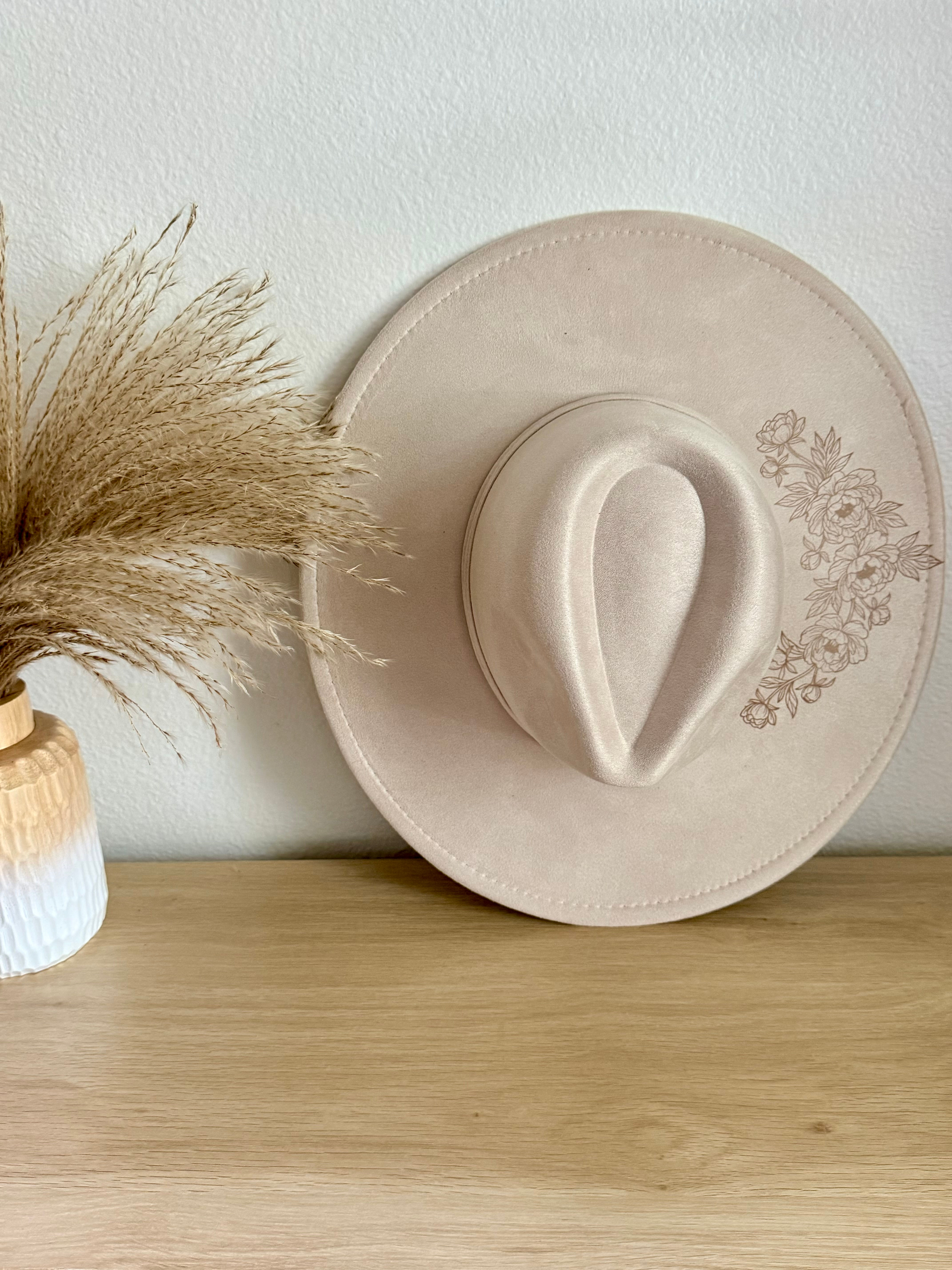 Peonies Wide Brim Hat