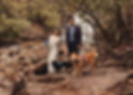 elopement couple and their dogs at Hawk Falls in the Poconos