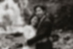 elopement couple in black and white