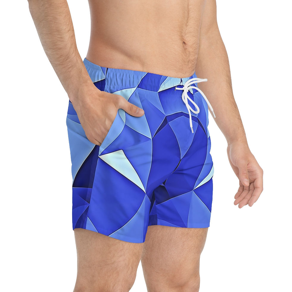 Society Islands Azul Hexagon Swim Trunks