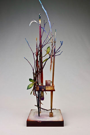 "Memoir - Chapter 2", Seat of the Soul, 17 1/2" x 5" x 5", back, mixed-media assemblage