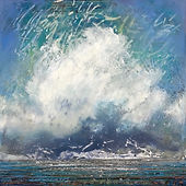 mixed-media encaustic seascape
