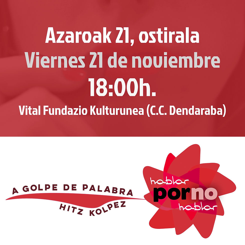 A GOLPE DE PALABRA / Viernes 21 de Noviembre - 18:00h - Vital Fundazioa Kulturunea
