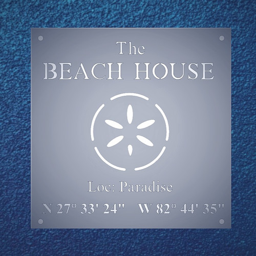 Sand Dollar Design Custom Sign | Metal Latitude