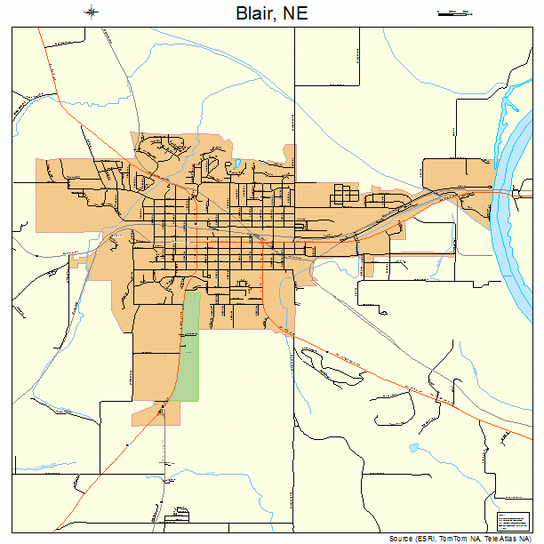 blair NE map 