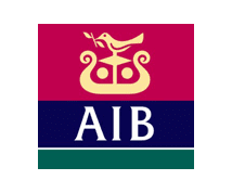 AIB logo featuring an ark and a dove on a red background