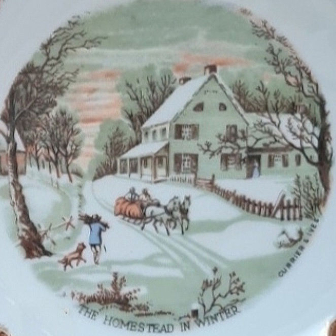 תמונה ממוזערת: צלחת נוי חורפית  The homestead in winter