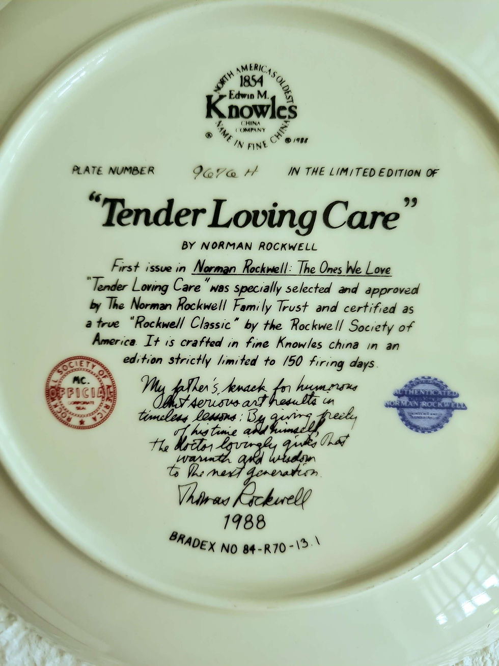 תמונה ממוזערת: צלחת נוי נורמן רוקוול- אצל רופא ילדים