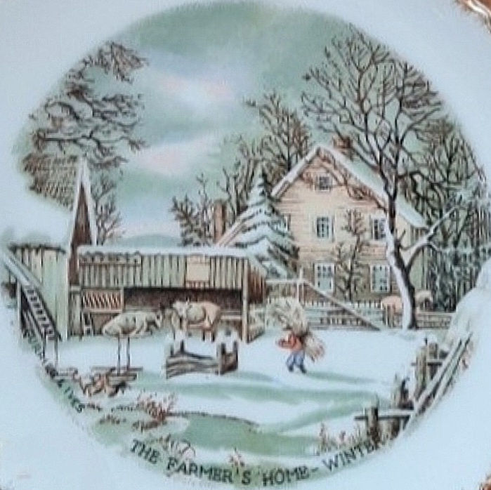 תמונה ממוזערת: צלחת נוי חורפית  The farmer's home - winter