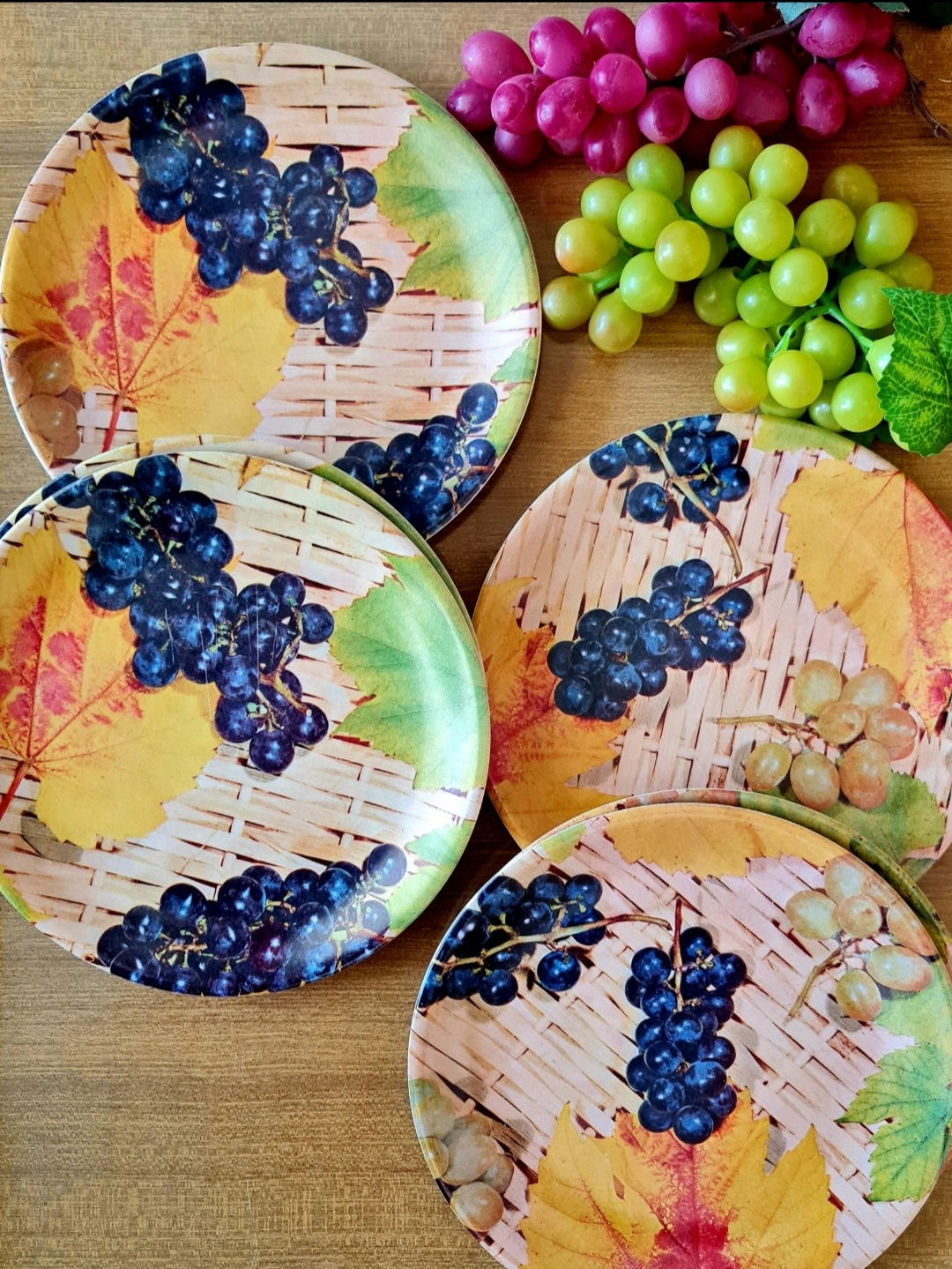 סט שש צלחות מלמין לפירות- תמה אורנמין