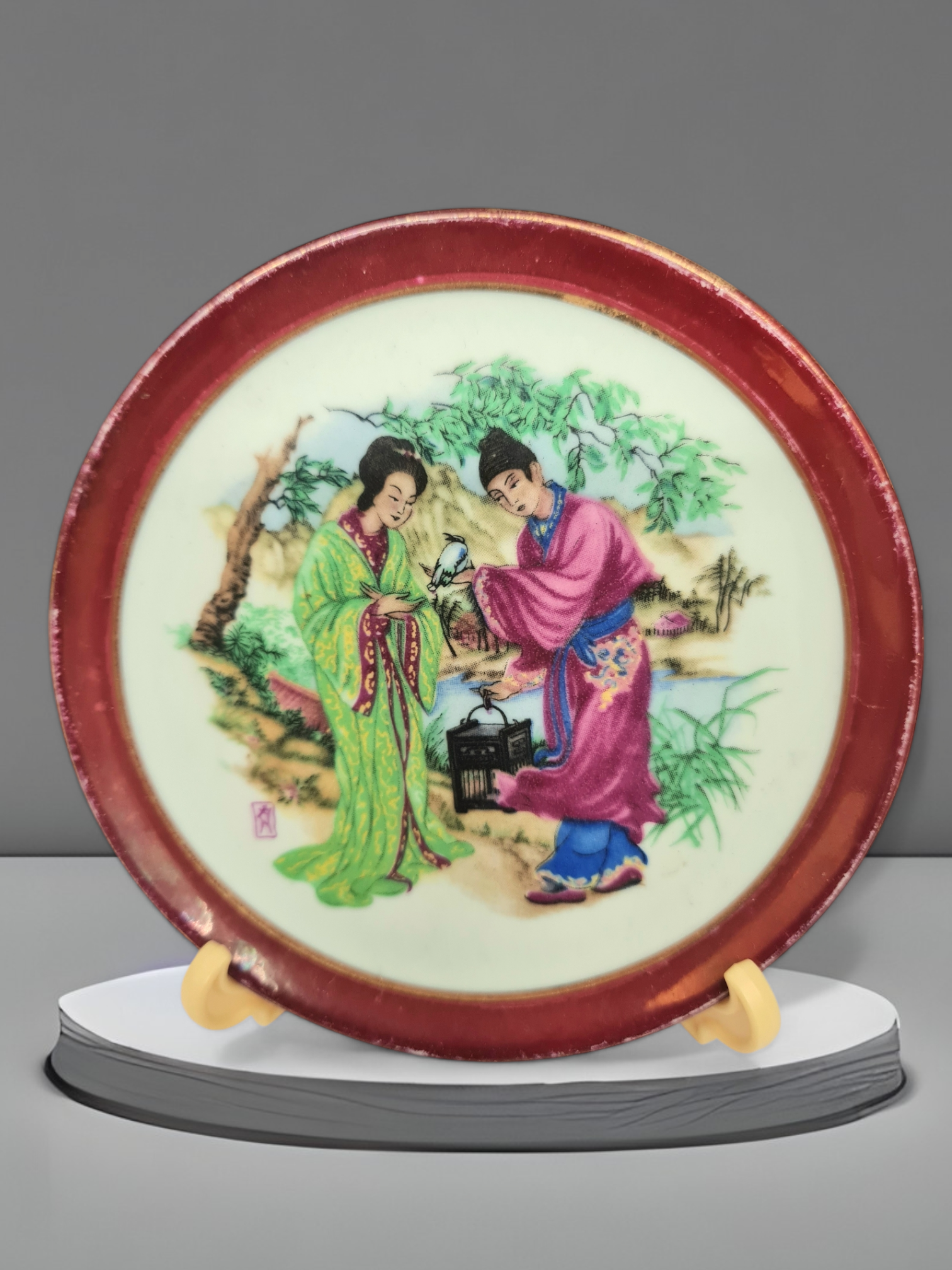  צלחת קטנה ציור יפנים (ארטיס)