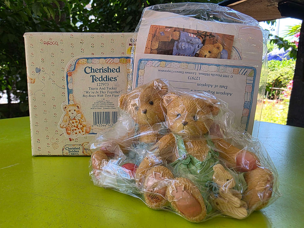 תמונה ממוזערת: דובי אספנות ממוספרים- טרביס וטאקר - דובוני Cherished Teddies - דובים