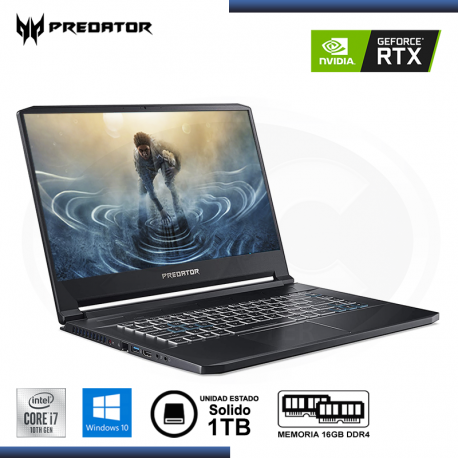 LAPTOP PREDATOR TRITON 500 RTX 2070 SUPER /CI7-10750H/15.6"TS-300hz/16GB/SSD 1TB