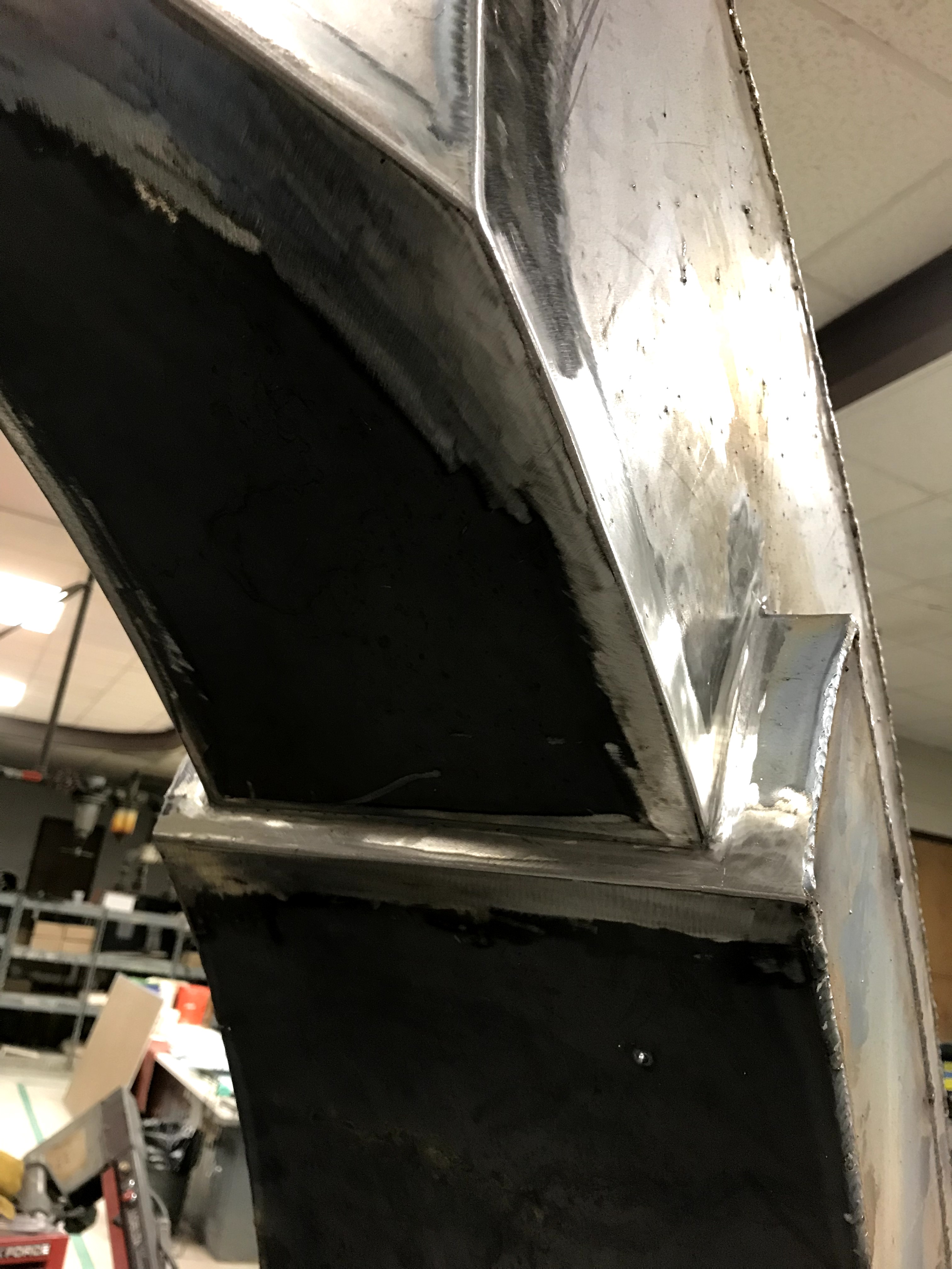 grinding and cleaning up seams