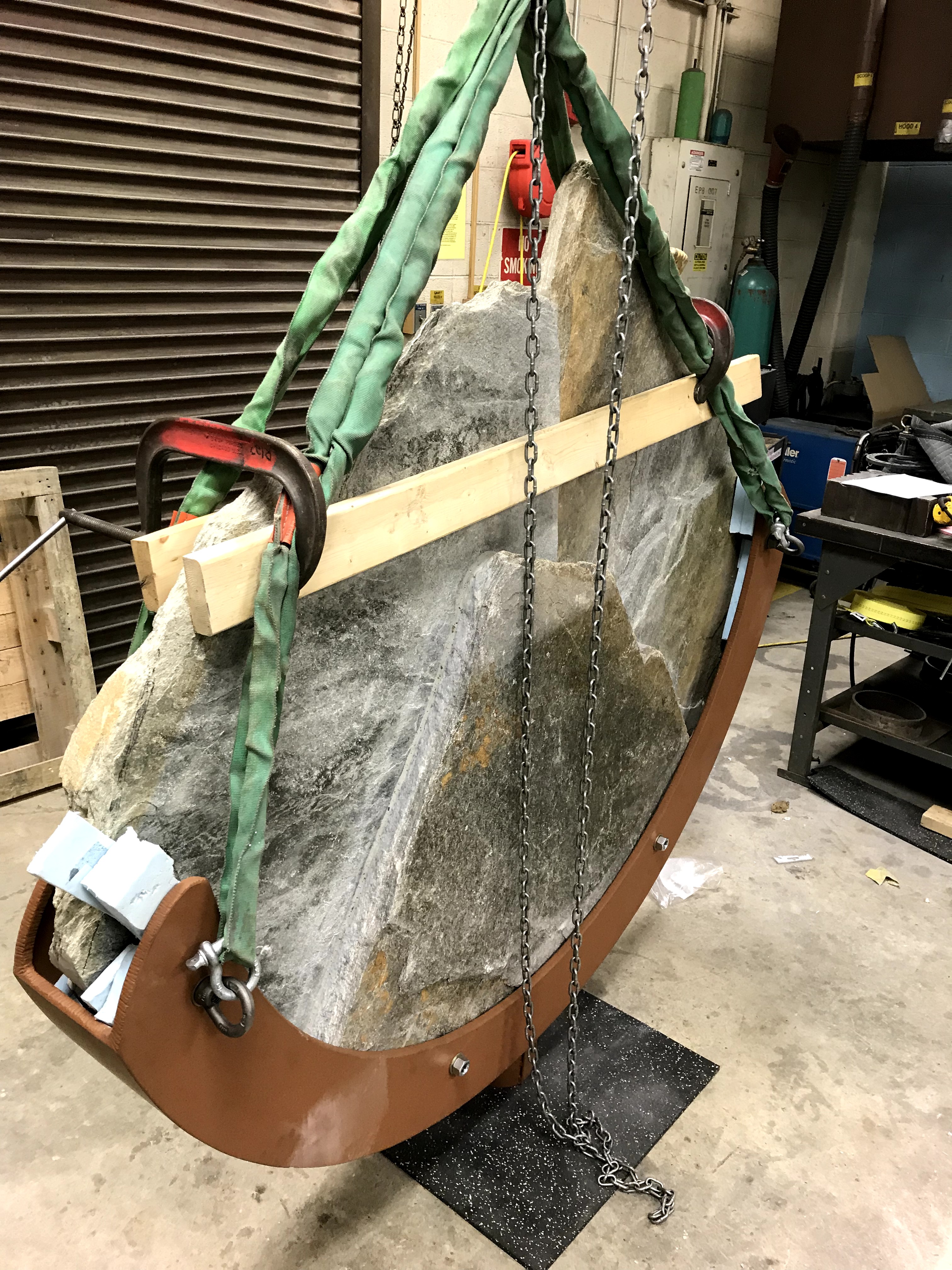 prepping for mortar of stones