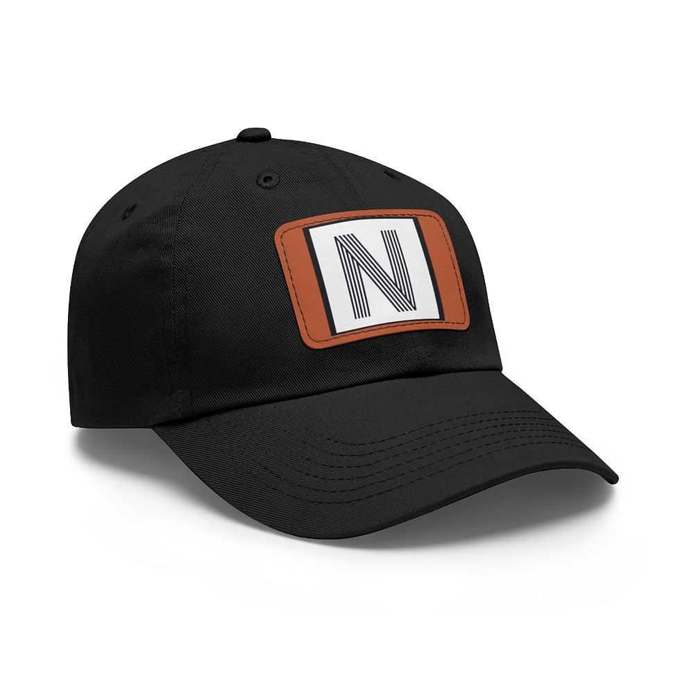 Thumbnail: Dad Hat with Leather Patch (Rectangle)