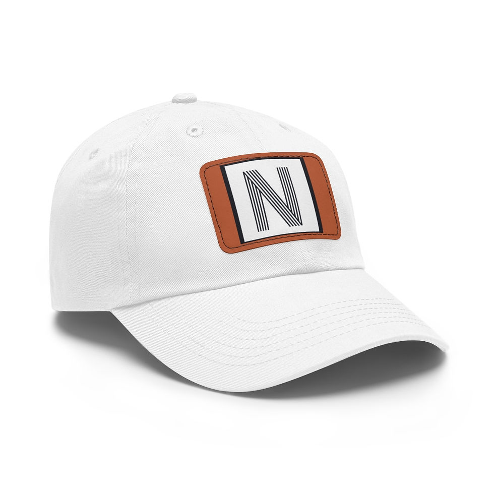Thumbnail: Dad Hat with Leather Patch (Rectangle)