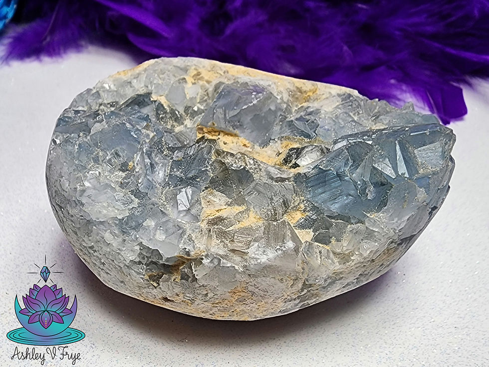 Thumbnail: Celestite half egg 💙