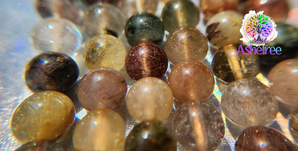 Thumbnail: Mixed rutile beads 8mm. AAA+