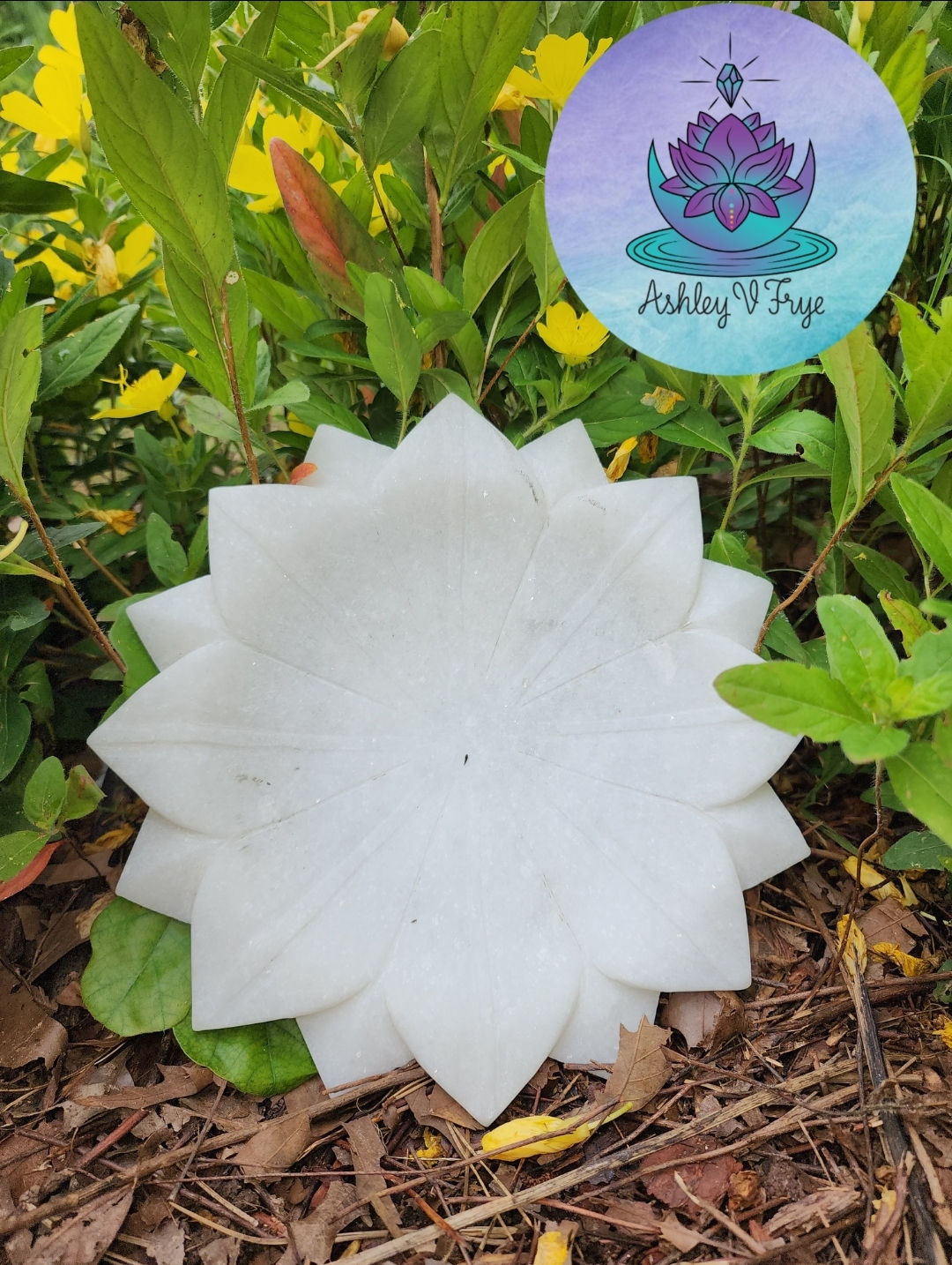 Marble lotus flower bowl