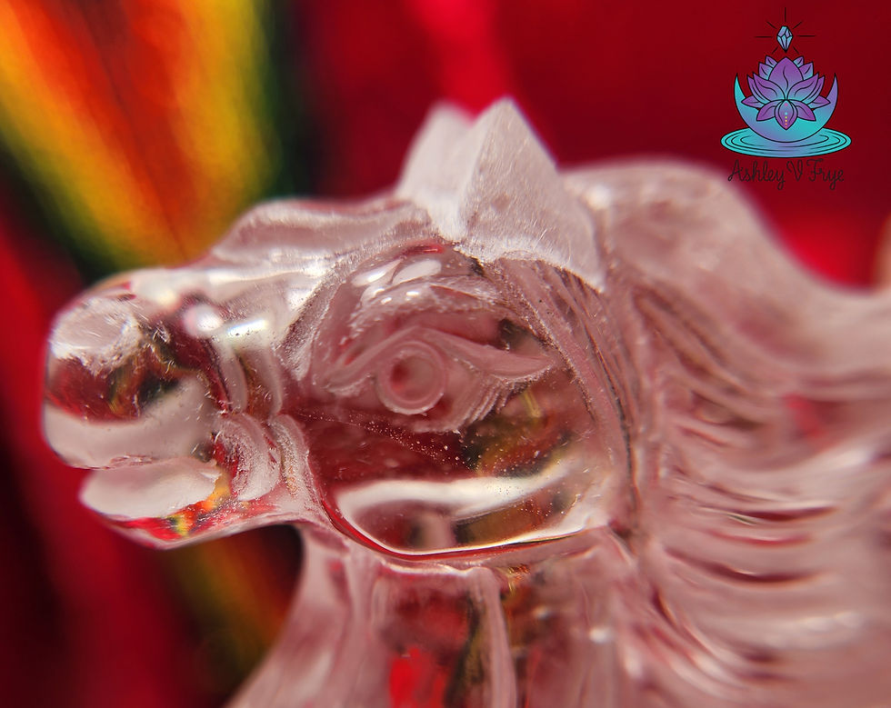 Thumbnail: Large crystal quartz horse  and monkey statue.  