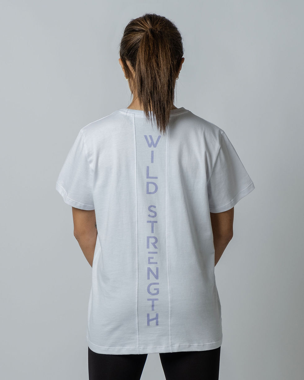 Thumbnail: White Womens Tee back view