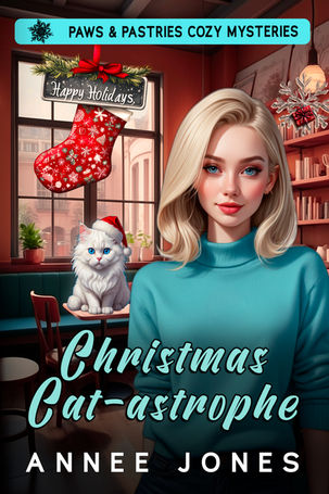 Pretty lady short blonde hair white cat