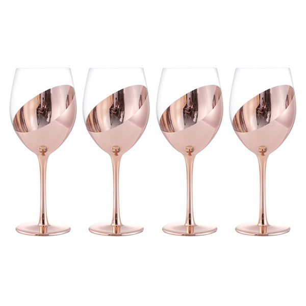Miniatura: $ 44.990 + iva Set de 4 Copas de Vino Encobrizadas M87Grabado Láser 10 unid