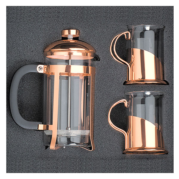 Miniatura: $ 29.990 + iva Set de Cafetera Francesa y Tazas Encobrizada M82 Grabado 10 unid