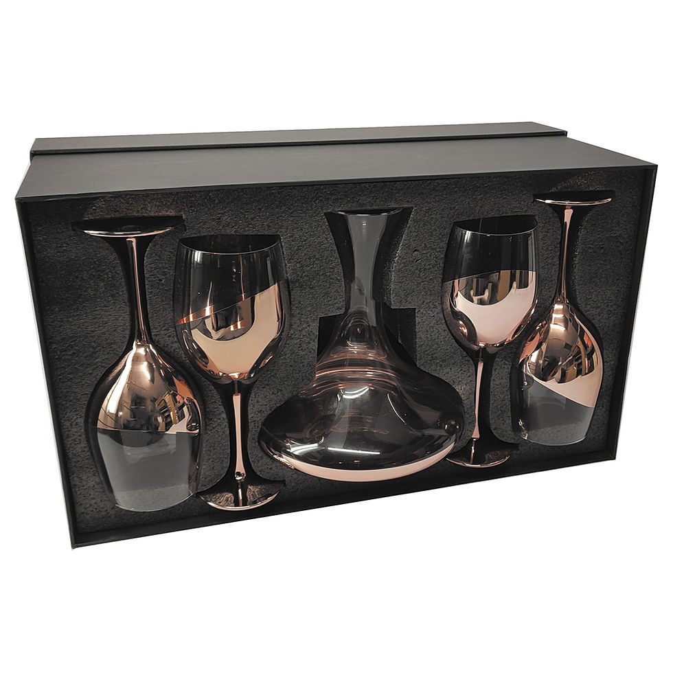 Miniatura: $ 66.990 + iva Set de Copas y Decantador para Vinos Encobrizado Grabado10 unid