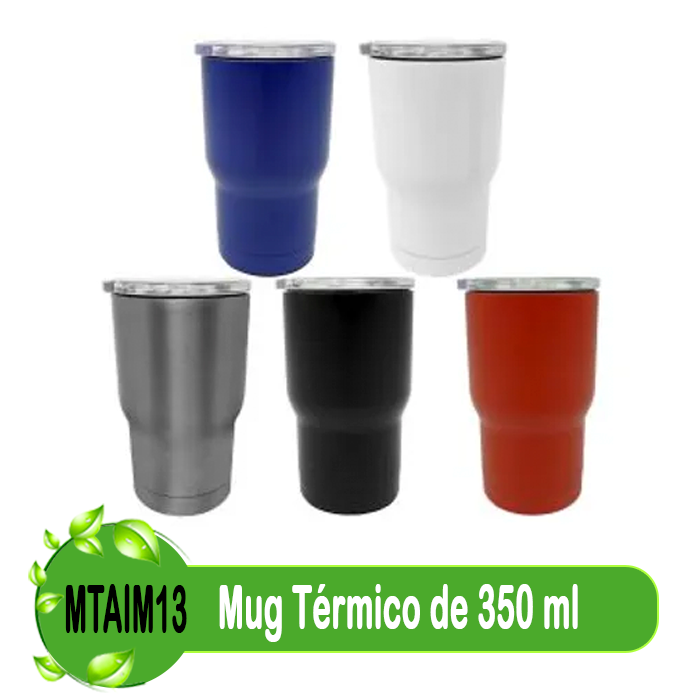 $ 7.990 + iva Mug Térmico Acero Inoxidable M13 Serigrafia 30 unid