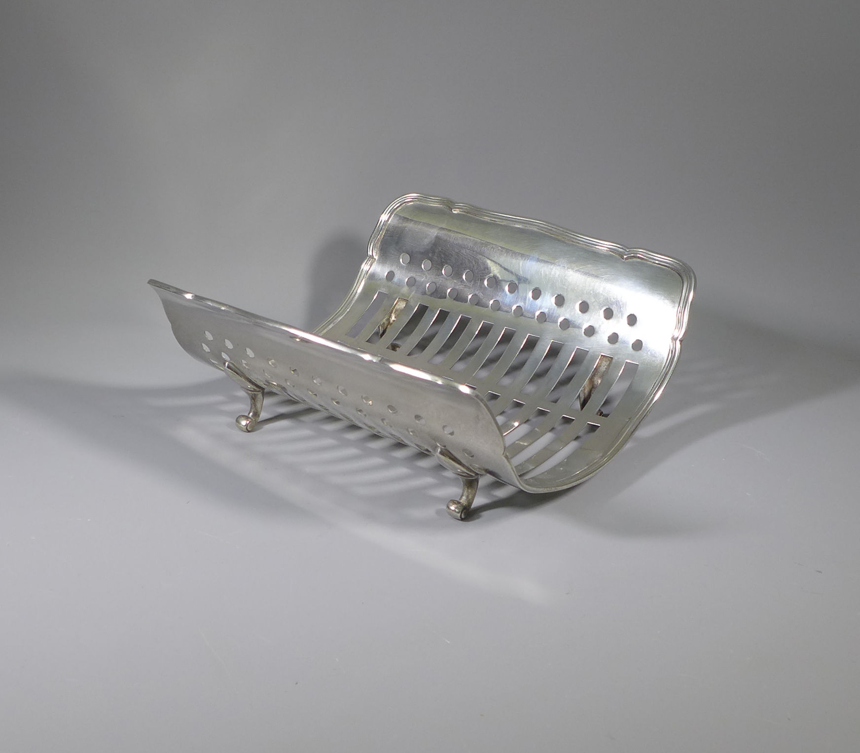 Rare Antique German 800 Grade Silver Asparagus Dish Basket by Schmitz #1
