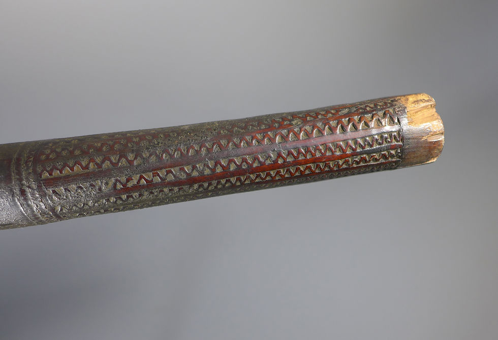 Thumbnail: Large Antique tribal Fijian Root Stock War Club chips