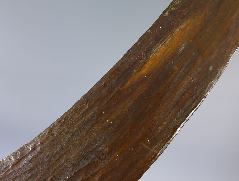 Thumbnail: Antique tribal stone carved Australian Aboriginal boomerang #2