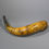 Thumbnail: Large Folk Art Scrimshaw Cow Horn Powder flask