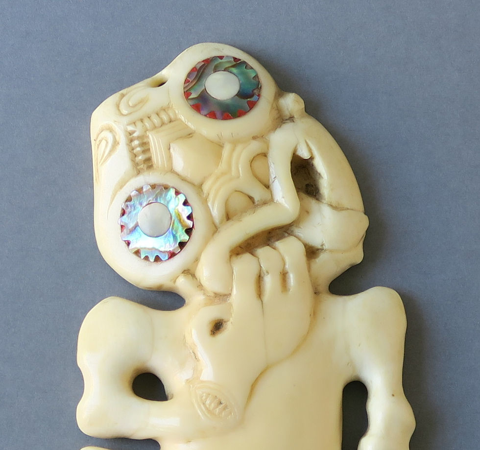 Maori whale tooth Hei Tiki circa 1850