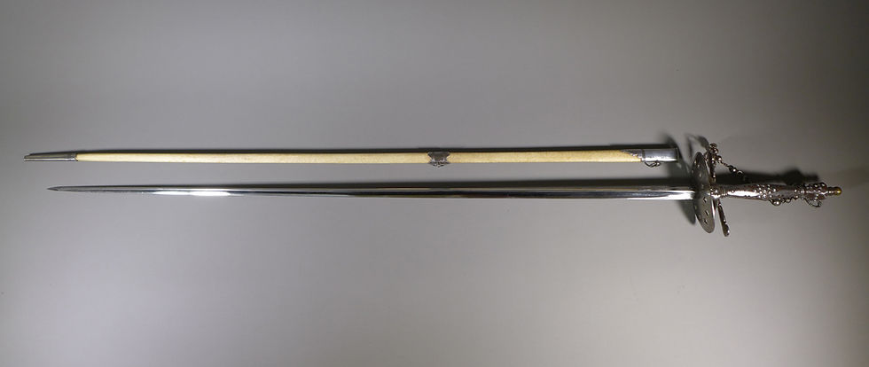 Thumbnail: Fine Antique Early 19th C. Small Sword with Polished Steel Hilt