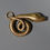 Thumbnail: Rare Antique 19th c. Georgian 15 Carat Gold Snake Whistle Pendant side #1