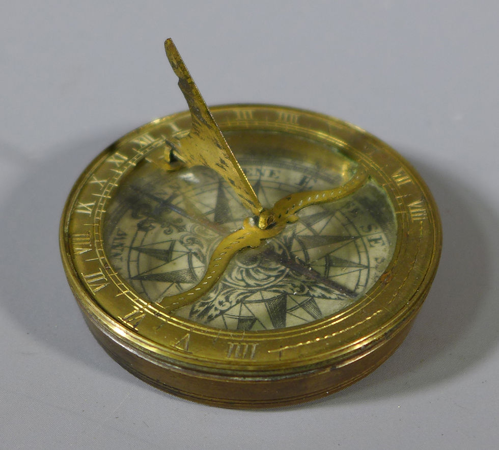 An 18th Century Brass Pocket Combination Compass Sundial #2