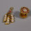 Thumbnail: Pair of Fine Indian High Carat Gold, Diamond and Ruby Earrings #4