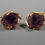 Thumbnail: Fine Pair of 18ct Gold Tiffany Amethyst Cufflinks Boxed London 1973 #3