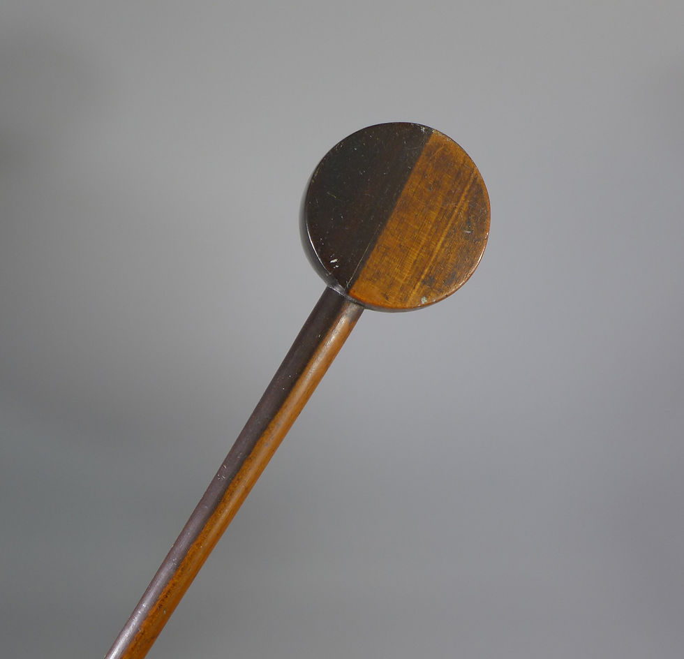 Fine African Zulu tribal Lignum Vitae Disc Knobkerrie Club Prestige Staff #2