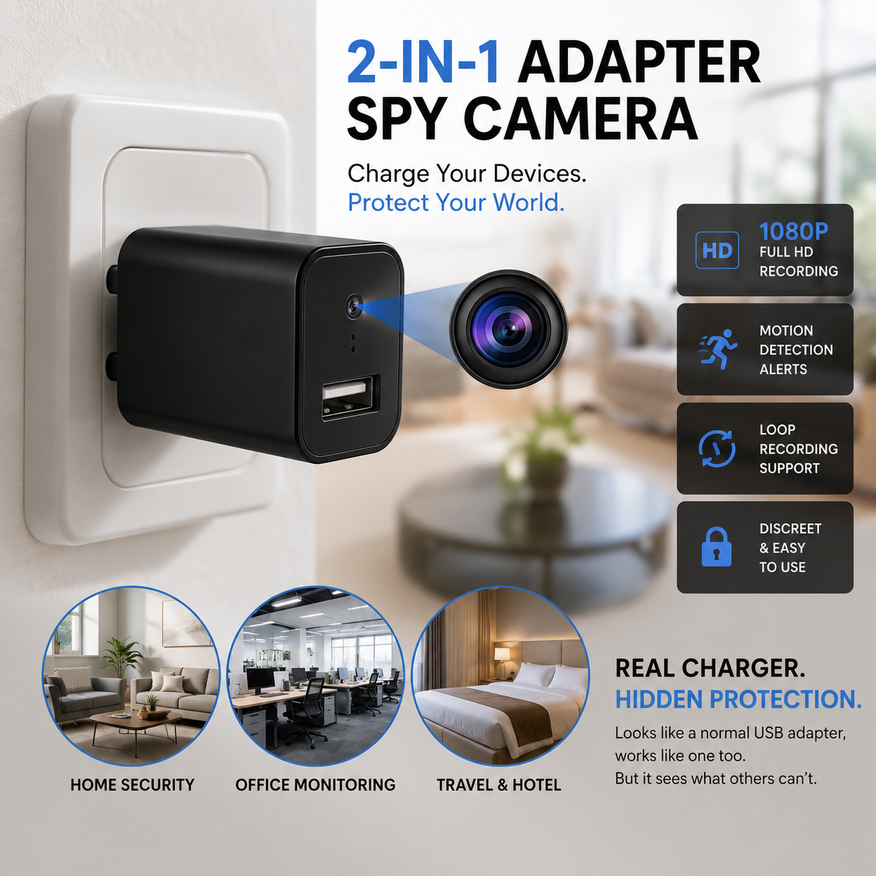 2-in-1 Adapter Spy Camera