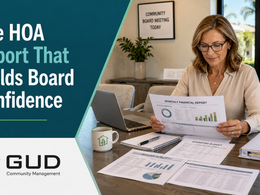 The HOA Report That Builds Board Confidence
