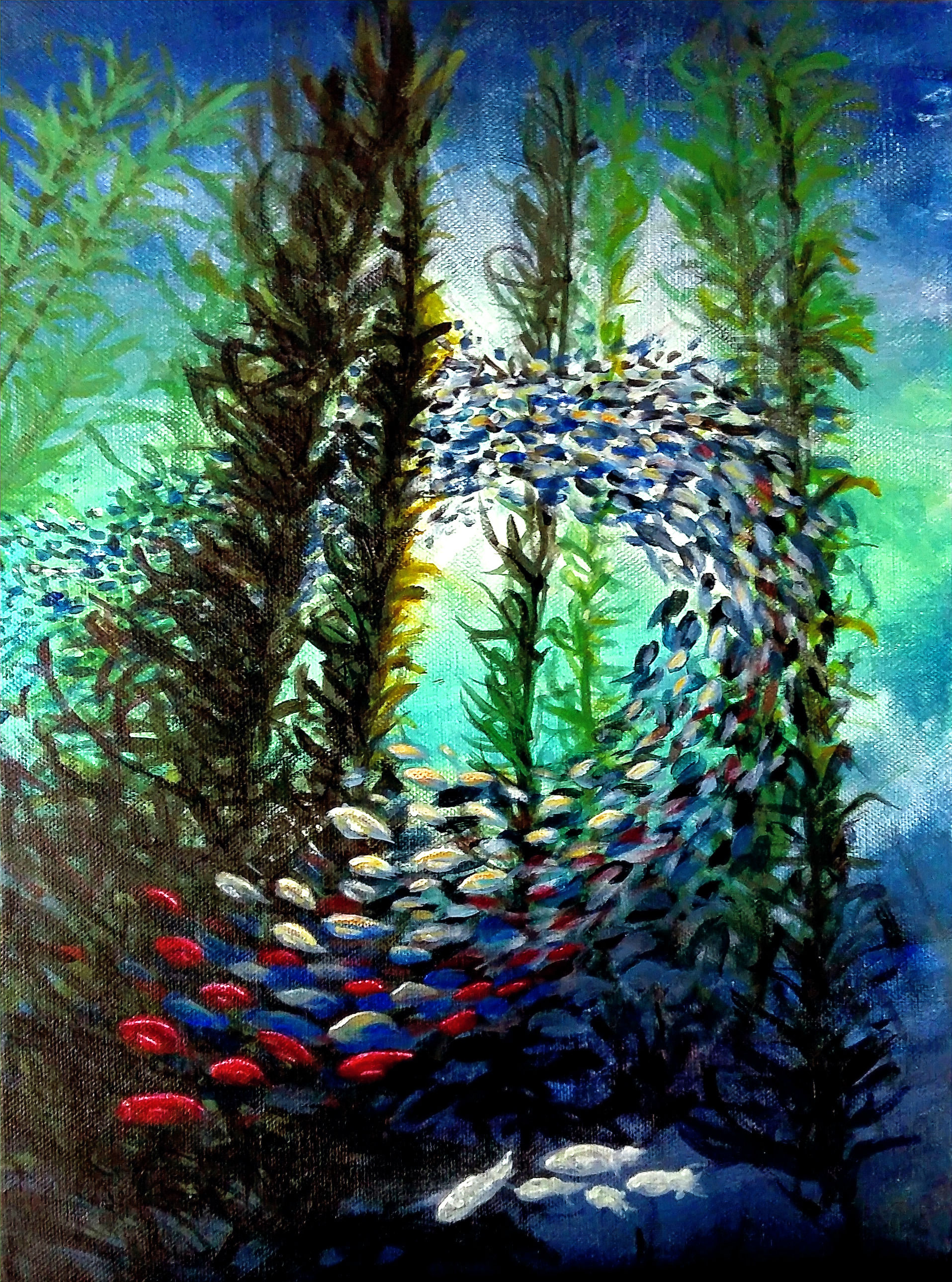 Lockdown Lockerung - Kunstdruck auf Leinwand