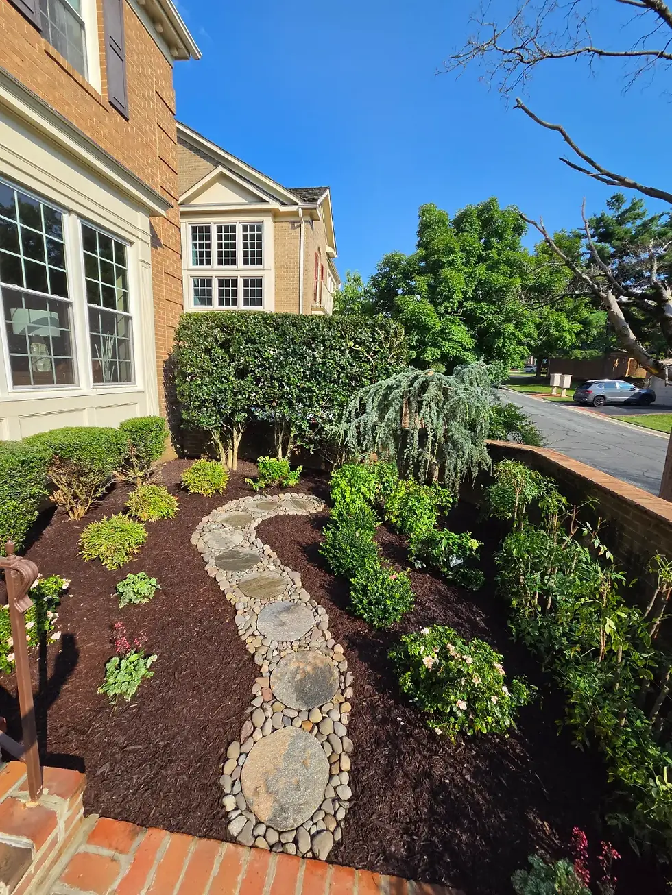 walkway-stepping-stone-trimming-perennials-potomac-md